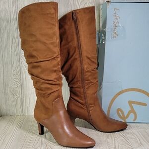 Life Stride Brown Heeled Boots